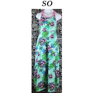 SO Hawaiian Hibiscus Long Dress Size 12 Medium🤩